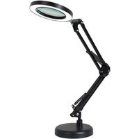 Niemals verwendet] Lupe, beleuchtete Schreibtisch-Tischlampe, 8-fache Vergrößerung, 10 Stufen einstellbarer Helligkeit, mit 64 LEDs, Schwarz, von ODIPIE