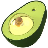 Niemals verwendet] Mini-Luftbefeuchter mit Nachtlicht, 210 ml, Avocado-Form, kühler Nebel, kleiner, geräuschloser Zerstäubungs-Luftbefeuchter mit von ODIPIE