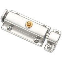 Odipie - niemals verwendet] Riegel-Türschloss mit bündigem Verschluss, 10,2 cm, Schieberiegel aus Edelstahl mit Federschalter von ODIPIE