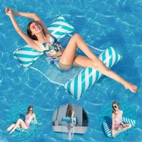 Odipie - niemals verwendet] Schwimmende Hängematte, 4-in-1 Aufblasbare Hängematte Schwimmbad Aufblasbare Wasserhängematte, Faltbare Schwimmende von ODIPIE