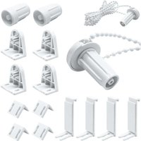 Niemals verwendet] Sets 17 mm Rollo-Reparatur-Set aus Kunststoff, kein Bohr-Set erforderlich, weiß von ODIPIE