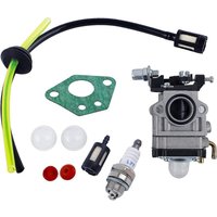Niemals verwendet] Vergaser für 52cc 49cc 43cc Motorsense Vergaser-Kit mit Dichtung, Schlauch, Zündkerze und Kraftstofffilter. Vergaser für von ODIPIE