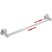 Odipie - niemals verwendet] Verstellbarer Handtuchhalter 40 bis 70cm Handtuchstange Edelstahl Einziehbare Badetuchhalter Silber von ODIPIE