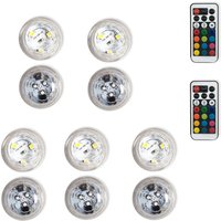 10 Stück Mini-LED-Tauchlichter, LED-Unterwasserlampe, wasserdichte RGB-Mehrfarben-LED-Beleuchtung mit 2 Fernbedienungen für Schwimmbad, Teich, von ODIPIE