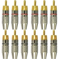 12PCS RCA-Stecker, RCA-Audio-Video-Anschlüsse, RCA-Terminal-Audio-Anschluss, RCA-Stecker-Klinken-Anschlüsse von ODIPIE
