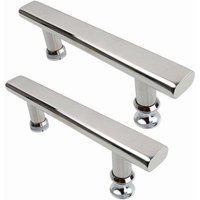 Odipie - 2 Stück Türgriff für Duschkabine 145mm Duschtürknopf Edelstahl Glastürgriff Chrome von ODIPIE