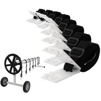 Odipie - 24-teiliges Solar-Abdeckungsrollen-Befestigungsset, einfache Installationsgurte, Zubehör für die Poolabdeckung im Boden von ODIPIE