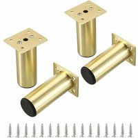 Odipie - 4 Stück Möbelfüße Verstellbar 10cm Tischbeine Metall Sofafüße Möbelbeine für Bett Schränke mit Schrauben Gold Odipie - 4 Stück Möbelfüße Verstellbar 10cm Tischbeine Metall Sofafüße Möbelbeine für Bett Schränke mit Schrauben Gold von ODIPIE