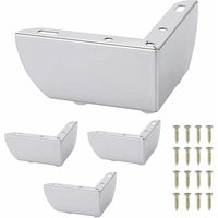 Odipie - 4er Set Möbelfüße 55mm Modern Tischbeine mit Schrauben Metall Beine für Sofa Bett Schränke - Chrom von ODIPIE