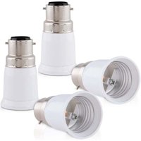 4x Fassungsadapter - B22 auf E27 Fassungskonverter - Bajonettsockel-Lampenfassungsadapter für Halogen-LED-Leuchtmittel von ODIPIE