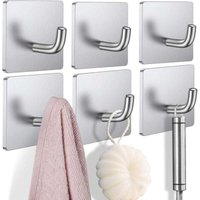 Odipie - 6er-Pack Hochleistungs-Klebehaken zum Aufkleben auf die Wand, Handtuchhaken, wasserdichte Klebehaken aus Edelstahl für Handtücher, von ODIPIE