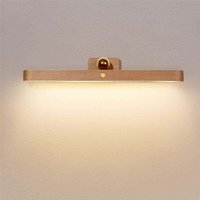 Dimmbare led Holz Wandleuchte mit Touchschalter und Akku Wandlampe Nachtlicht 360° Drehbare Wandlampe für Schlafzimmer Küche von ODIPIE
