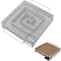 Odipie - Eckiger Rauchgenerator - Edelstahl Kaltrauchgenerator - Kaltrauchgenerator für Smoker und Kugelgrills - wiederverwendbar - 15 x 15 x 4 cm von ODIPIE