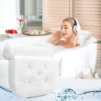 Ergonomisches Badewannenkissen mit Nacken- und Rückenstütze – Kissen, bequeme Badewanne zum Entspannen, Kissen mit 4D-Air-Mesh, Spa-Badewanne mit Ergonomisches Badewannenkissen mit Nacken- und Rückenstütze – Kissen, bequeme Badewanne zum Entspannen, Kissen mit 4D-Air-Mesh, Spa-Badewanne mit von ODIPIE