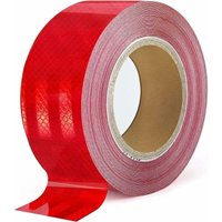 Rotes BCC-Reflexband, 10 m x 5 cm, wasserdichtes, reflektierendes Klebeband, selbstklebendes Warnband, Sicherheitsband – sichtbares Warnband für von ODIPIE
