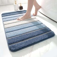 Odipie - Rutschfeste Badematte, extra weicher Badezimmerteppich, maschinenwaschbar, wasserabsorbierend, 40 x 60 cm, blau Odipie - Rutschfeste Badematte, extra weicher Badezimmerteppich, maschinenwaschbar, wasserabsorbierend, 40 x 60 cm, blau von ODIPIE