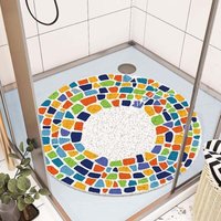 Rutschfeste Duschmatte, 60 x 60 cm, weiche Komfort-Sicherheits-Badematte, PVC-Luffa-Massage-Duschmatte von ODIPIE