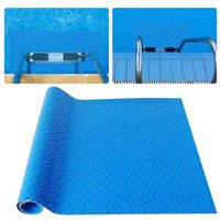 Odipie - Schwimmbadleitermatte,40x100cm Blau Fischgrätenmuster Schutzmatte Fuer Poolleiter,Schwimmleitermatte,Schwimmbad Leiter Matte Mit von ODIPIE