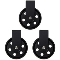 Odipie - Stück Beleuchtung Zubehör Schwarz Kronleuchter Retro Dekor Heavy Duty Pulley Deckenmontage Pulley System Vintage Rad Pulley Lampe Schwarz von ODIPIE
