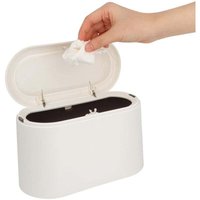 Odipie - Tischmülleimer mit Druckknopfdeckel, Mini-Tischmülleimer für die Küche, kleiner Design-Mülleimer für Badezimmer und Büro, 22 x 11 x 13 cm von ODIPIE