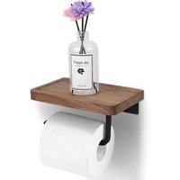 Odipie - Toilettenpapierhalter Wandmontage Holz Toilettenpapier Halterung mit Konkave Ablage Klorollenhalter Rollenhalter für Badzimmer wc Küche Odipie - Toilettenpapierhalter Wandmontage Holz Toilettenpapier Halterung mit Konkave Ablage Klorollenhalter Rollenhalter für Badzimmer wc Küche von ODIPIE