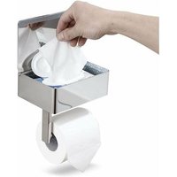 Odipie - Toilettenpapierhalter mit Feuchttücherbox Edelstahl Klopapierhalter Wandhalterung Rollenhalter für wc Badezimmer Küche Chrom Odipie - Toilettenpapierhalter mit Feuchttücherbox Edelstahl Klopapierhalter Wandhalterung Rollenhalter für wc Badezimmer Küche Chrom von ODIPIE