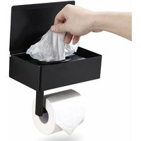 Odipie - Toilettenpapierhalter mit Feuchttücherbox Edelstahl Klopapierhalter Wandhalterung Rollenhalter für wc Badezimmer Küche Schwarz Odipie - Toilettenpapierhalter mit Feuchttücherbox Edelstahl Klopapierhalter Wandhalterung Rollenhalter für wc Badezimmer Küche Schwarz von ODIPIE