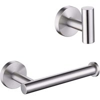 Odipie - Toilettenpapierhalter zur Wandmontage mit Haken, selbstklebender Toilettenpapierhalter, Rollenhalter aus Edelstahl 304 für Toilette, von ODIPIE
