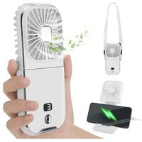Tragbarer Ventilator, Mini-Tragventilator, Handventilator, kleiner persönlicher Ventilator mit 4 Geschwindigkeiten, Taschenventilator, 180° Tragbarer Ventilator, Mini-Tragventilator, Handventilator, kleiner persönlicher Ventilator mit 4 Geschwindigkeiten, Taschenventilator, 180° von ODIPIE