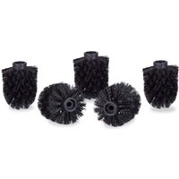 WC-Bürstenkopf 5er-Set, Bulk-Toilettenbürsten 9,5 mm Draht, Ersatzbürstenkopf ø 7 x 9 cm, Schwarz von ODIPIE