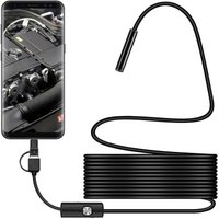 Odipie - mm USB-Endoskop, 2-in-1, wasserdichte Endoskopkamera mit 5 m USB-Kabel für Android-Telefon-Tablet-Geräteadapter (640P) von ODIPIE