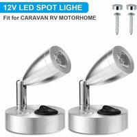 Odipie - niemals verwendet] 12V LED-Spot-Leselampe, verstellbarer Schalter, warmes Licht für Wohnmobil, Van, Boot, LED-Innenbeleuchtung (2 Stück) – von ODIPIE