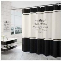 Odipie - niemals verwendet] 180 x 200 cm Duschvorhang mit 12 Haken, schnell trocknend (schwarz und weiß), maschinenwaschbarer wasserdichter von ODIPIE