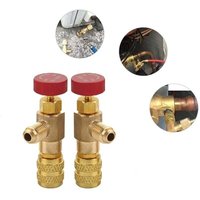 Odipie - niemals verwendet] 2 Stück Flüssigkeitssicherheitsventiladapter, R410A R22 Sicherheitsventil, Kältemittelregelventil, von ODIPIE
