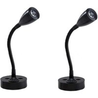 Odipie - niemals verwendet] 2 Stück Leselampen, LED-Strahler, 12 v, verstellbarer Schalter, Wand-Nachttischlampe, Innenbeleuchtung, Wohnmobil, 6000 von ODIPIE
