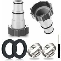 Niemals verwendet] 2PCS Poolschlauchadapter, Pooladapter, Adapter für Intex Pool, Pumpenschlauchadapter, Anschluss für ø 32 und 38 mm Poolschlauch von ODIPIE