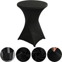 Niemals verwendet] 2er-Set schwarze Bezüge für hohen Klapptisch 110cm hoch 60cm Kreis von ODIPIE