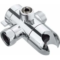 Odipie - niemals verwendet] 3-Wege-Dusche-Umstellventilhalterung G1/2 Handbrausearm-Umsteller-Splitter, poliertes Chrom, Badezimmer-Duschsystem, von ODIPIE