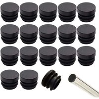 Odipie - niemals verwendet] 32 Stück runde, gerippte Kappen für rohrförmige Möbelbeine, Tische und Stühle, runde Rohr-Dichtungskappen (16 mm) von ODIPIE