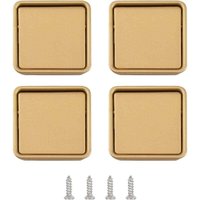 Odipie - niemals verwendet] 4 Stück Verdeckter Griff Unsichtbarer Möbelknöpfe Zugring Griff für Kleiderschrank Schubladen Schränke - Gebürstetes Gold von ODIPIE