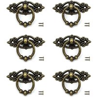 Odipie - niemals verwendet] 6 Stück Vintage Schubladengriffe Klassische Schrankgriffe 65x25mm Türgriffe Möbelgriffe für Kleiderschrank mit Schrauben von ODIPIE