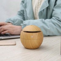 Niemals verwendet] Aromadiffusor mit Holzmaserung, 130 ml, Diffusor für ätherische Öle, tragbarer Ultraschall-Luftbefeuchter, Diffusor für Spa, von ODIPIE
