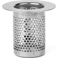Odipie - niemals verwendet] Badewannen-Abflusssieb, 5 cm Edelstahl-Duschhaarfilter – Küchenspülen-Stopper, Abflussfilternetz – für Badezimmer, Balkon von ODIPIE