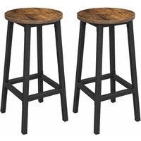 Odipie - niemals verwendet] Barhocker-Set - Barstühle - Küchenstühle - Stahlrahmen - Höhe 55 cm - Einfache Montage - Industriestil von ODIPIE