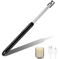 Odipie - niemals verwendet] Elektrisches Feuerzeug, wiederaufladbares USB-Lichtbogen-Feuerzeug, Kerzenfeuerzeuge mit großer Reichweite für Grill, von ODIPIE