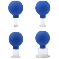 Niemals verwendet] Glas-Schröpfset mit 4 verschiedenen Größen, Saugnapf für Massage, Anti-Cellulite-Saugnapf, Saugnäpfe für Massagekopf, Gesicht, von ODIPIE