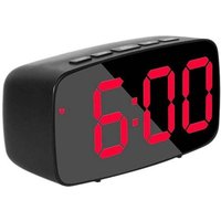 Odipie - niemals verwendet] Intelligenter digitaler Wecker am Bett, rote LED-Reise-USB-Schreibtischuhr mit 12/24-Stunden-Datum, Temperatur, von ODIPIE