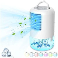 Odipie - niemals verwendet] Mobile Klimaanlage, Mini-Luftkühler, 4-in-1 tragbare Klimaanlage, 3 Windgeschwindigkeiten und 7 LED-Farben, von ODIPIE
