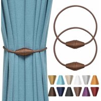 Odipie - niemals verwendet] Packung magnetische Vorhang-Raffhalter, handgefertigt, gewebtes Seil, praktisch, dekorativ für das Home Office (heller von ODIPIE