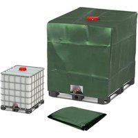 Odipie - niemals verwendet] Plane für 1000 l IBC-Tank, Wassertank-Plane, Schutzhülle für Tank, staubdichte Tankabdeckung, Grün – 120 x 100 x 116 cm von ODIPIE